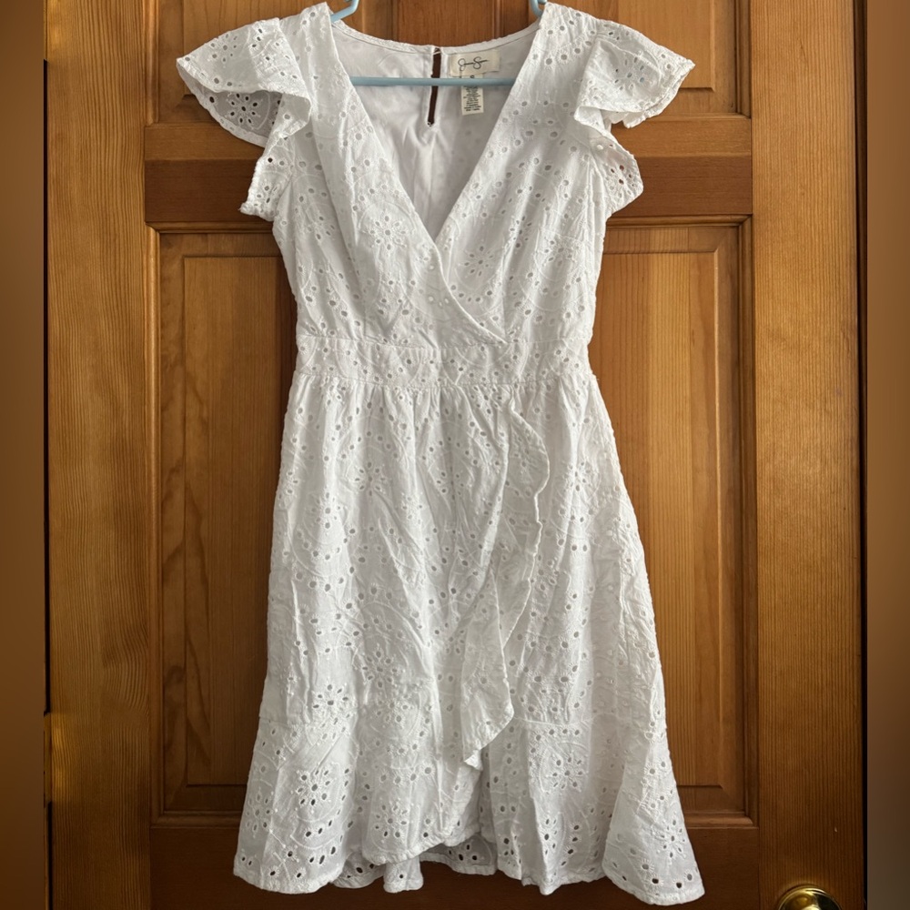 White Jessica Simpson Wrap Dress